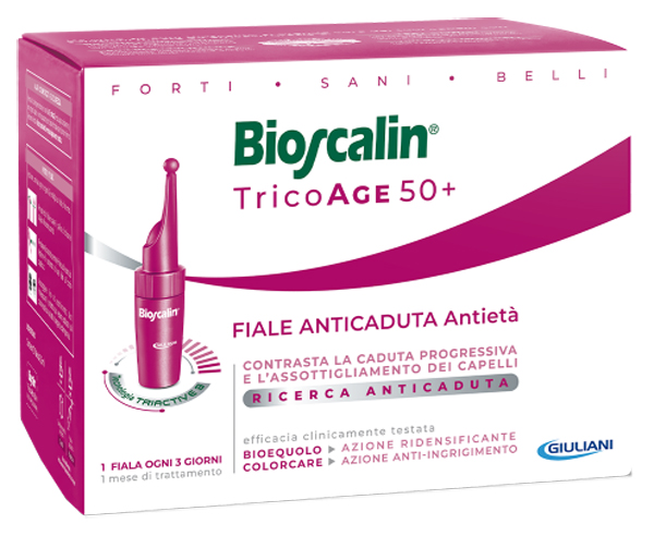 BIOSCALIN TRICOAGE 50+ 20 FIALE ANTICADUTA ANTIETA' DOPPIA TAGLIO PREZZO - Farmaunclick.it