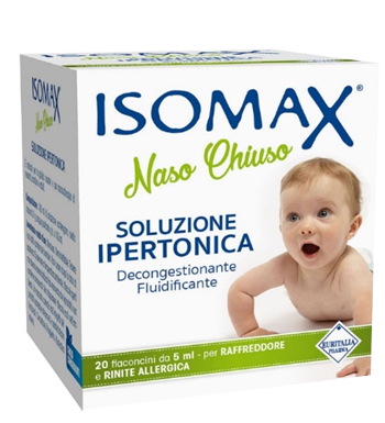 SOLUZIONE IPERTONICA ISOMAX NASO CHIUSO 20 FLACONCINI DA 5 ML - Farmaunclick.it