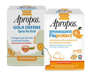 APROPOS SPRAY NO ALCOL + C FLUPROTECT EFFERVESCENTE - Farmaunclick.it