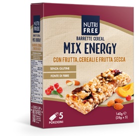NUTRIFREE BARRETTE CEREAL MIX ENERGY 28 G X 5 - Farmaunclick.it