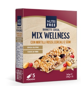 NUTRIFREE BARRETTE CEREAL MIX WELLNESS 28 G X 5 - Farmaunclick.it