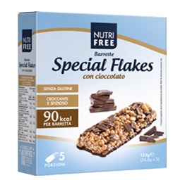 NUTRIFREE BARRETTE SPECIAL FLAKES CIOCCOLATO 24,8 G X 5 - Farmaunclick.it