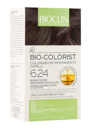 BIOCLIN BIO COLORIST 6,24 BIONDO SCURO BEIGE RAME - Farmaunclick.it