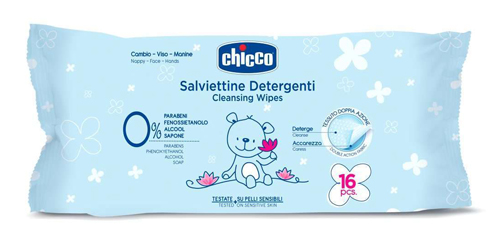 CHICCO COSMESI SALVIETTINE 16 PEZZI - Farmaunclick.it