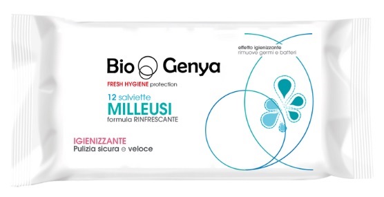 BIOGENYA FRESH HYGIENE PROTECTION 12 SALVIETTE MILLEUSI RINFRESCANTE IGIENIZZANTE - Farmaunclick.it