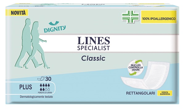 PANNOLONE LINES SPECIALIST CLASSIC RETTANGOLARE SENZA BARRIERA CONTROL 30 PEZZI - Farmaunclick.it