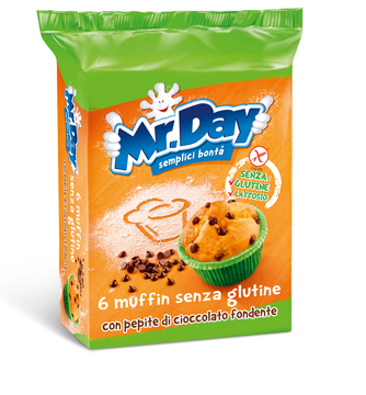 MR DAY MUFFIN SENZA GLUTINE CON PEPITE DI CIOCCOLATO FONDENTE 6 X 42 G - Farmaunclick.it