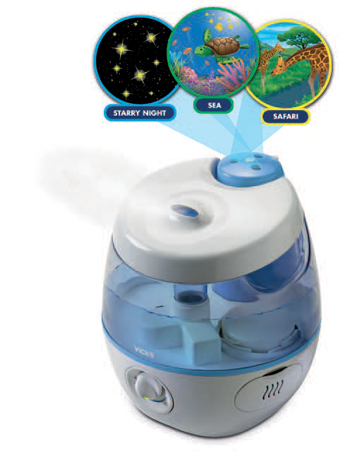 VICKS SWEETDREAMS UMIDIFICATORE A ULTRASUONI CON PROIETTORE IMMAGINI - Farmaunclick.it