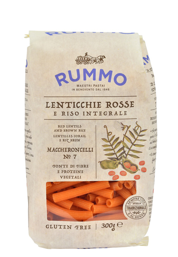 RUMMO MACCHERONCELLI N 7 LENTICCHIE ROSSE E RISO INTEGRALE 300 G - Farmaunclick.it