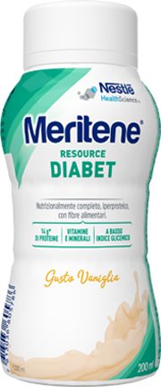 MERITENE RESOURCE DIABET VANIGLIA ALIMENTO IPERPROTEICO 28 VITAMINE E MINERALI 200 ML - Farmaunclick.it