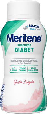 MERITENE RESOURCE DIABET FRAGOLA ALIMENTO IPERPROTEICO 28 VITAMINE E MINERALI 200 ML - Farmaunclick.it