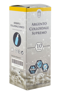 ARGENTO COLLOIDALE SUPREMO 10PPM CERTIFICATO CON CONTAGOCCE 100 ML - Farmaunclick.it