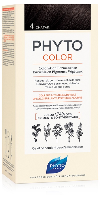 PHYTOCOLOR 4 CASTANO 1 LATTE + 1 CREMA + 1 MASCHERA + 1 PAIO DI GUANTI - Farmaunclick.it