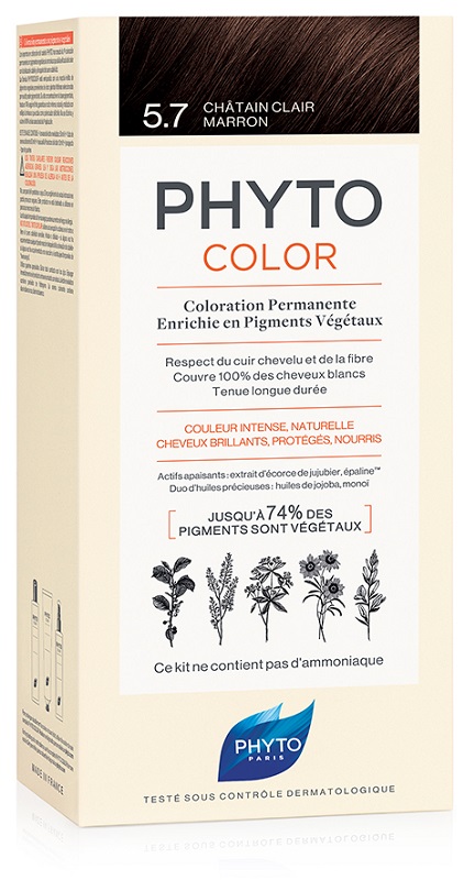 PHYTOCOLOR 5,7 CASTANO CHIARO TAB LATTE + CREMA + MASCHERA + 1 PAIO DI GUANTI - Farmaunclick.it