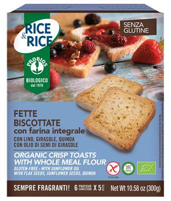 RICE&RICE FETTE BISCOTTATE CON FARINA INTEGRALE 300 G - Farmaunclick.it