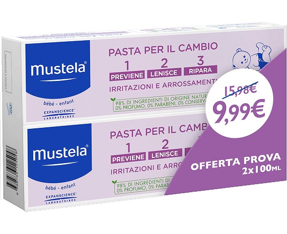 MUSTELA BIPACK PASTA CAMBIO 2 X 100 ML - Farmaunclick.it