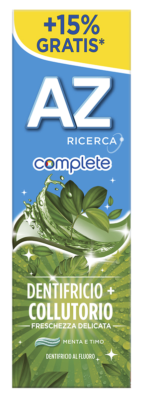AZ COMPLETE DENTIFRICIO + COLLUTORIO FRESCHEZZA DELICATA 75 ML - Farmaunclick.it