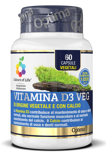 COLOURS OF LIFE VITAMINA D3 VEG 60 CAPSULE 500 MG - Farmaunclick.it