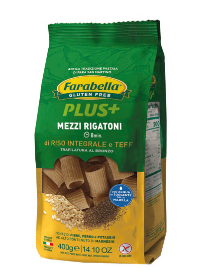 FARABELLA MEZZI RIGATONI RISO INTEGRALE TEFF 400 G - Farmaunclick.it