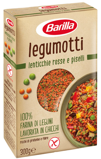 BARILLA LEGUMOTTI ALLE LENTICCHIE ROSSE E PISELLI 300 G - Farmaunclick.it