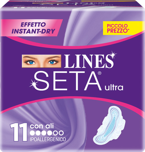 LINES SETA ULTRA ASSORBENTI CON ALI 11 PEZZI - Farmaunclick.it