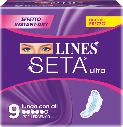 LINES SETA ULTRA ASSORBENTI LUNGHI 9 PEZZI - Farmaunclick.it