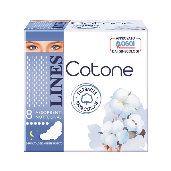 LINES COTONE ULTRA NOTTE 8 PEZZI - Farmaunclick.it