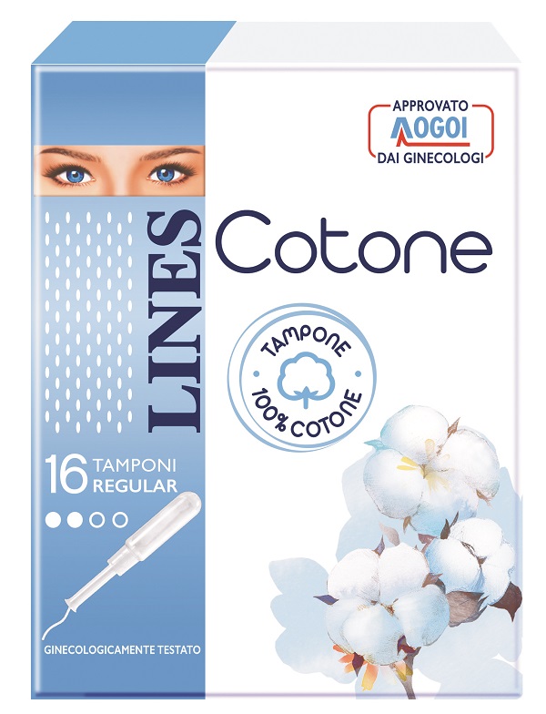 LINES COTONE TAMPONE REGULAR 16 PEZZI - Farmaunclick.it