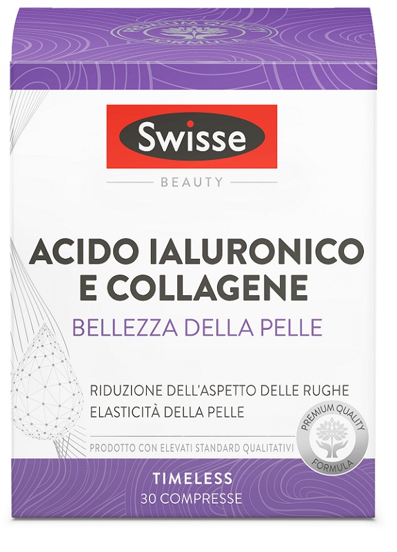 SWISSE ACIDO IALURONICO COLLAGENE BELLEZZA DELLA PELLE 30 COMPRESSE - Farmaunclick.it