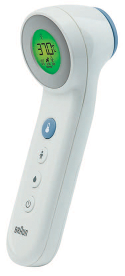 TERMOMETRO BRAUN TOUCH + NO TOUCH MODELLO BNT400 3 IN 1 PER MISURAZIONE TEMPERATURA A DISTANZA DELLA FRONTE CIBO E BAGNO - Farmaunclick.it