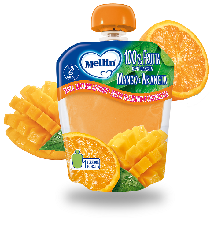MELLIN POUCH ARANCIA MANGO 90 G - Farmaunclick.it