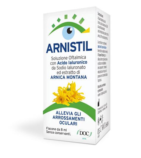 ARNISTIL SOLUZIONE OFTALMICA ACIDO IALURONICO 0,2% + ESTRATTO DI ARNICA MONTANA 0,1% FLACONE 8 ML - Farmaunclick.it