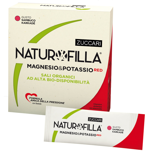 NATUROFILLA MAGNESIO & POTASSIO RED GUSTO SAMBUCO-KARKADE' 14 STICK PACK - Farmaunclick.it