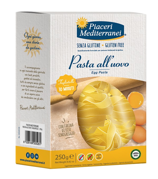 PIACERI MEDITERRANEI TAGLIATELLE UOVO 250 G - Farmaunclick.it