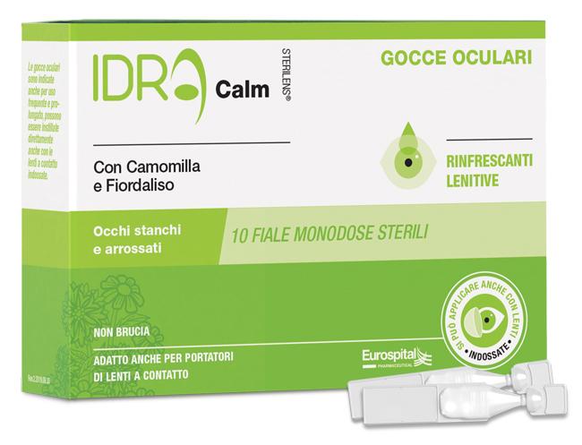GOCCE OCULARI RINFRESCANTI STERILENS IDRA CALM CAMOMILLA E FIORDALISO 10 FIALE MONODOSE DA 0,33 ML - Farmaunclick.it