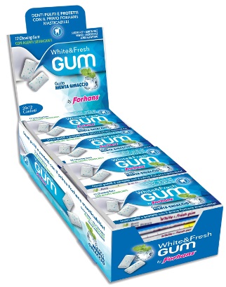 FORHANS GOMMA DA MASTICARE WHITE&FRESH GUM 12 CONFETTI - Farmaunclick.it