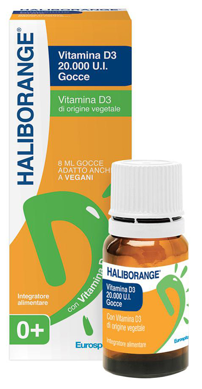 HALIBORANGE VITAMINA D3 20000 UI GOCCE 8 ML - Farmaunclick.it