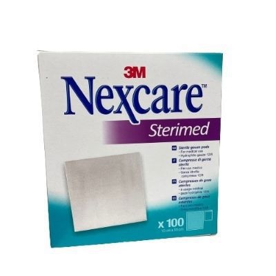 GARZA COMPRESSA STERIMED NEXCARE IN COTONE IDROFILO 20 FILI MULTILINGUAL 100 PEZZI - Farmaunclick.it