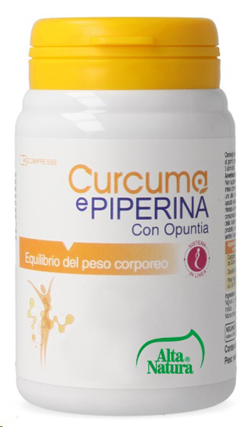 CURCUMA E PIPERINA CON OPUNTIA 45 COMPRESSE 900MG - Farmaunclick.it