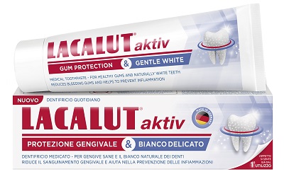 LACALUT AKTIV PROTEZIONE GENGIVALE & BIANCO DELICATO 75 ML - Farmaunclick.it