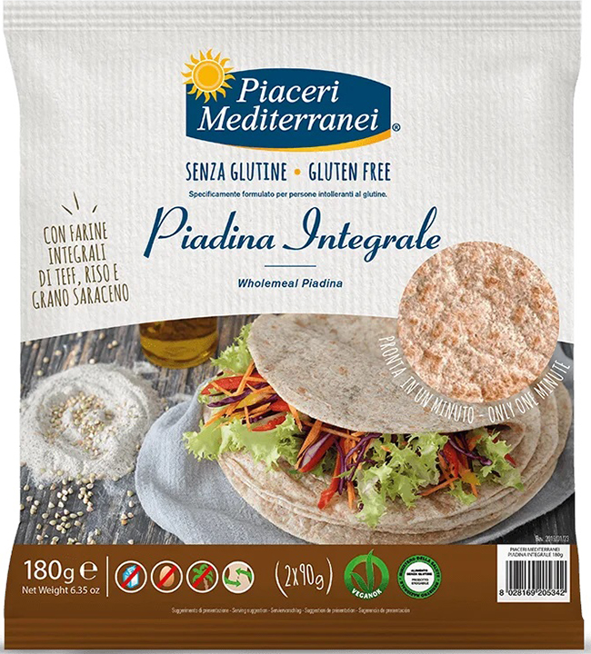 PIACERI MEDIT PIADINA INTEGRALE 180 G - Farmaunclick.it
