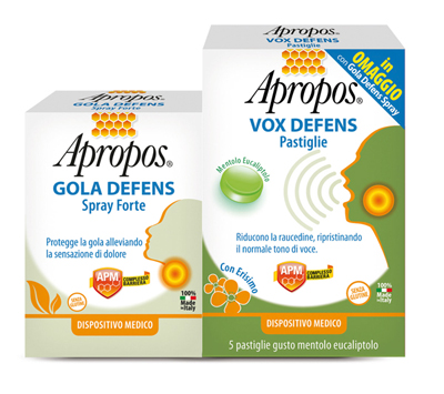APROPOS GOLA DEFENS SPRAY FORTE + VOX DEFENS PASTIGLIE - Farmaunclick.it