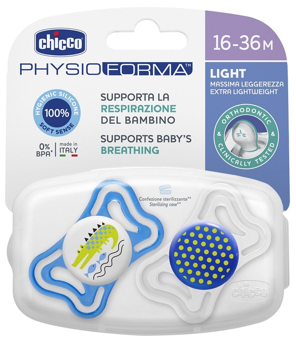CHICCO SUCCHIETTO LIGHT BOY SILICONE 16-36 MESI 2 PEZZI - Farmaunclick.it
