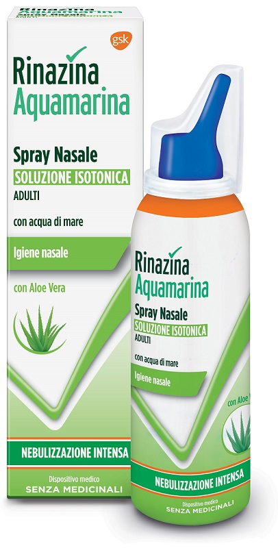 RINAZINA AQUAMARINA ISOTONICA ALOE SPRAY NEBULIZZAZIONE INTENSA 100 ML - Farmaunclick.it