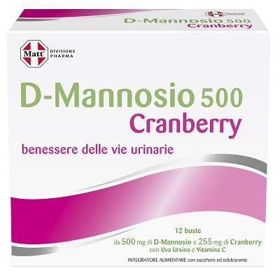 MATT DIVISIONE PHARMA D-MANNOSIO 500 CRANBERRY 12 BUSTINE - Farmaunclick.it