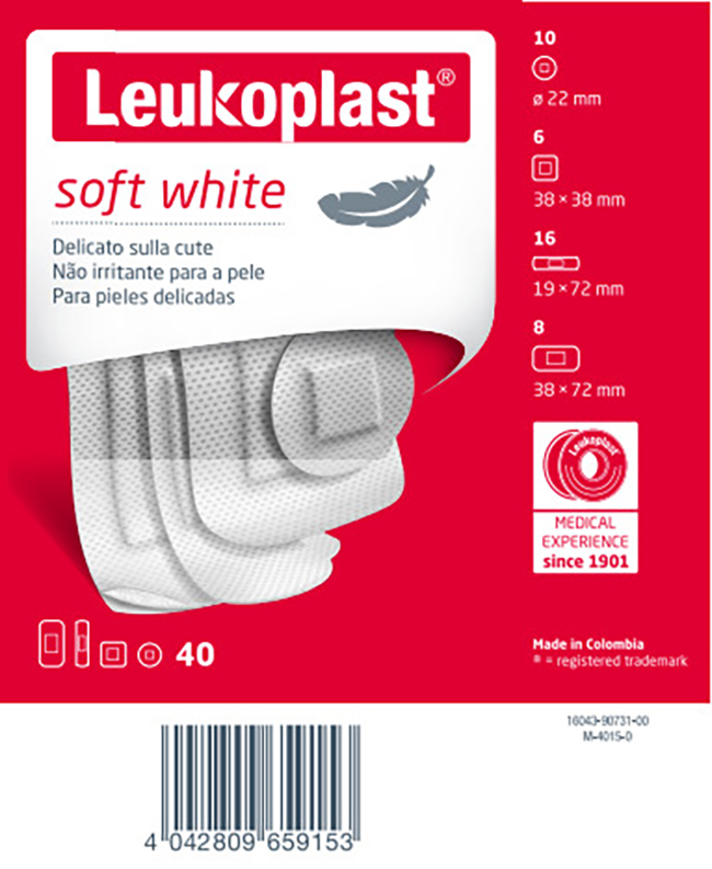 LEUKOPLAST SOFT WHITE 40 PEZZI ASSORTITI - Farmaunclick.it