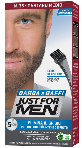 JUST FOR MEN BARBA & BAFFI M35 CASTANO MEDIO 51 G - Farmaunclick.it