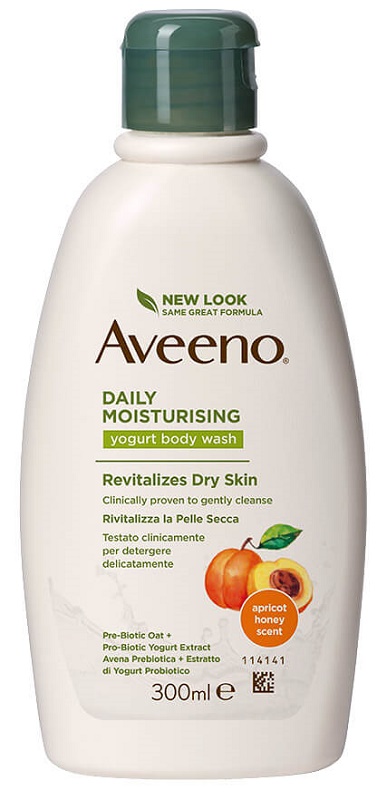 AVEENO BAGNO DOCCIA YOGURT ALBICOCCA & MIELE 300 ML - Farmaunclick.it