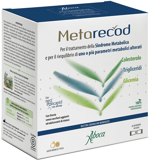 METARECOD 40 BUSTINE GRANULARI X 2,5G GUSTO ARANCIA E PESCA - Farmaunclick.it