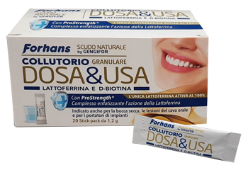 FORHANS DOSA & USA COLLUTORIO GRANULARE 20 STICK PACK - Farmaunclick.it